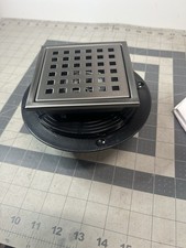4 Inch Square Shower Floor Drain with Flange,Quadrato Pattern 290