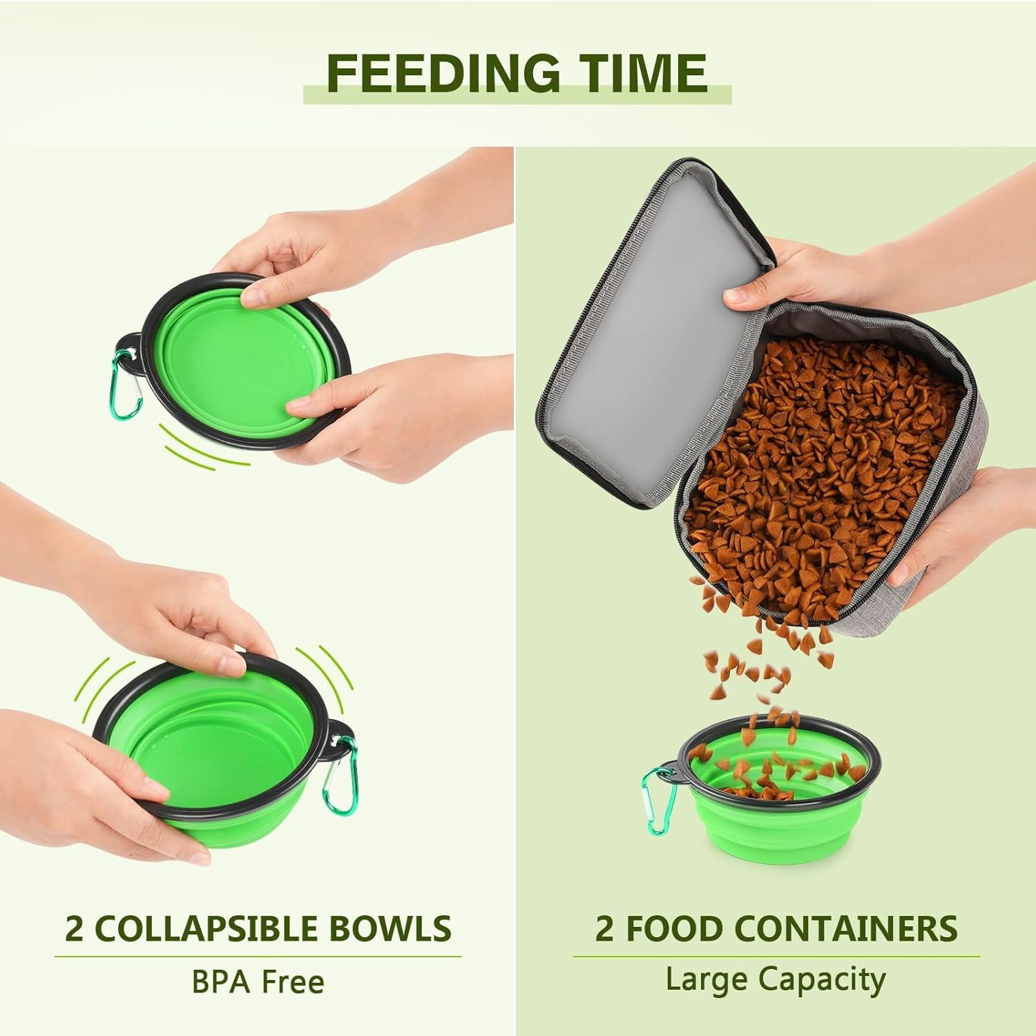 Set Viaggio Cane Grande: Borsa con Ciotole e Dispenser Cibo - 4
