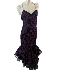 Vintage Gunne Sax Victorian Vampire Lace Dress 4/6 Witchygoth Fairygoth Romantic