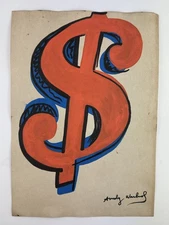 Andy Warhol COA Art Painting Original Drawing Vintage Paper Signed