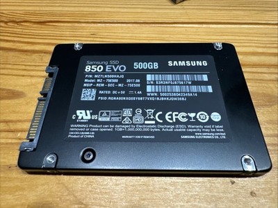 Samsung 850 EVO MZ-75E500 500GB, SATA 3, 2,5 Zoll Interne SSD - Schwarz...
