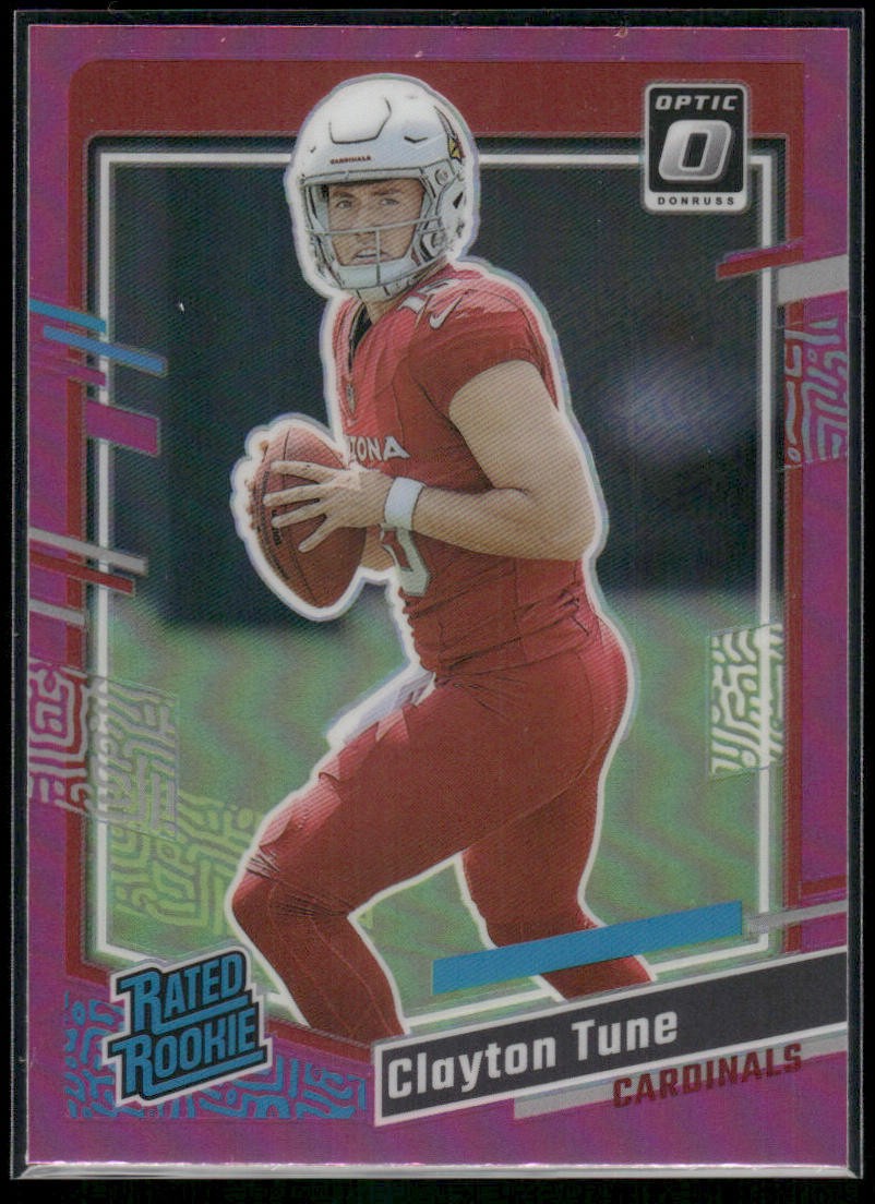 2023 Donruss Clayton Tune Rated Rookie Pink Prizm RC Arizona Cardinals #302