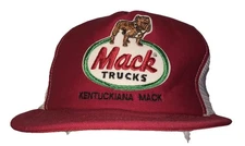 Vintage Mack Truck Kentuckiana Kentucy Indiana Red White Snapback Mesh Patch Hat