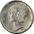 1934-D Mercury Dime PCGS MS65 FB Great Eye Appeal Strong Strike
