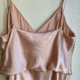Agent Provocateur Edenn Silk Embroidered Peach Pink Blush Chemise Slip Dress