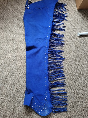 SHOWTIME ULTRA SUEDE SHOW CHAPS WESTERN PLEASURE HORSEMANSHIP HORSE HOBBY M