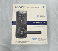 Lockly Secure Plus Latch Bluetooth Smart Lock Handle Matte Black Excellent Cond
