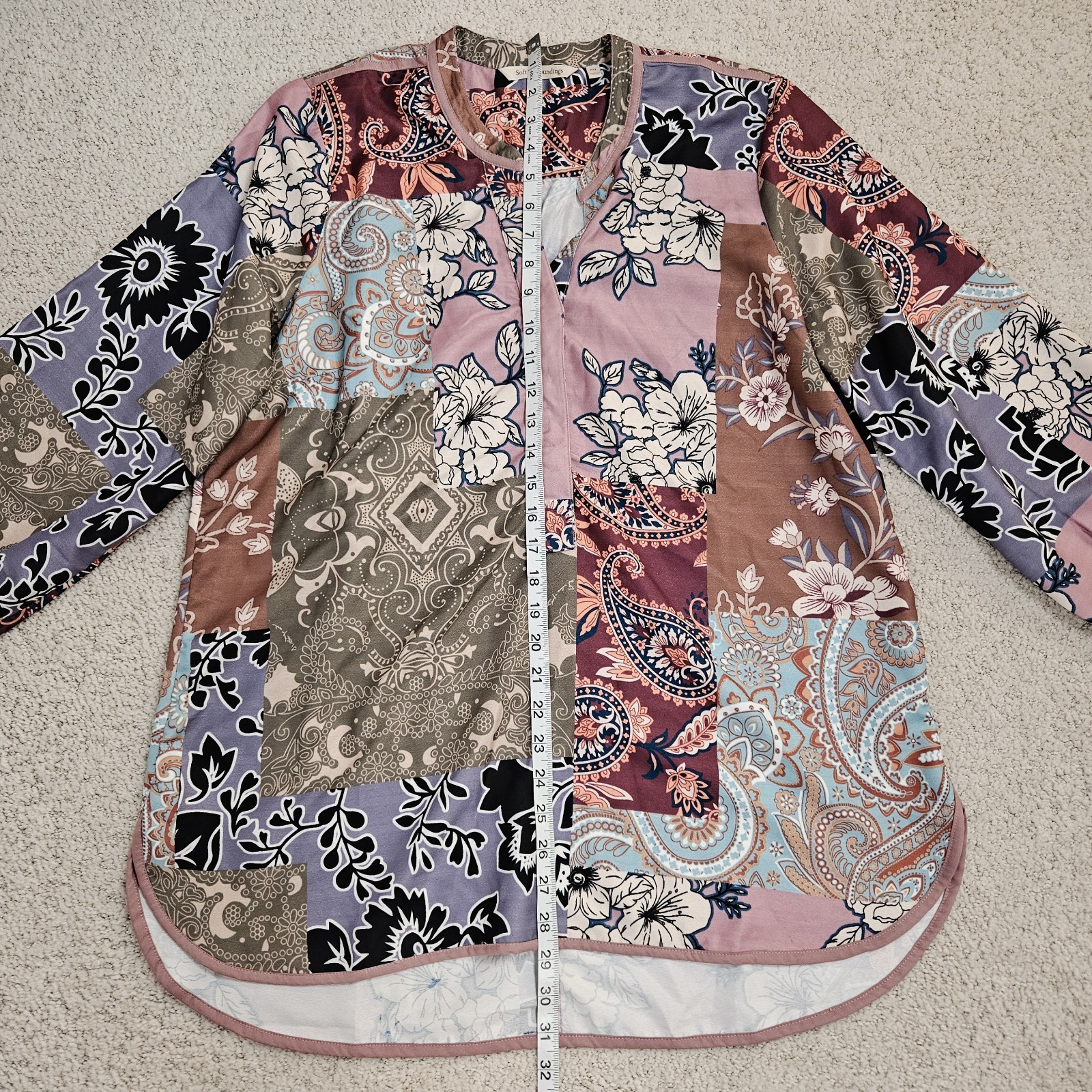 Soft Surroundings Tunic Patchwork Alvadore Fleur … - image 6