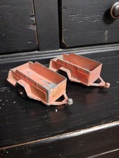 Tootsietoy U-Haul Die-Cast Trailer LOT - 2PCS - USA Casted - Vintage Metal 50's