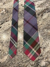 Brooks Brothers Cotton Plaid Tartan Tie