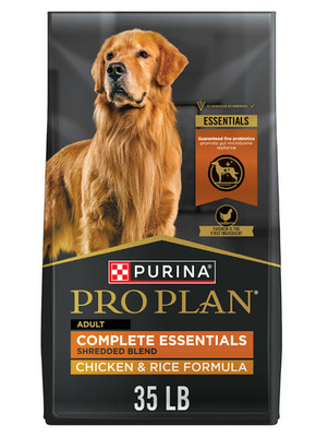 Purina Pro Plan Adult Shredded Blend Chicken & Rice Formula Dry Dog Food, 35 lb