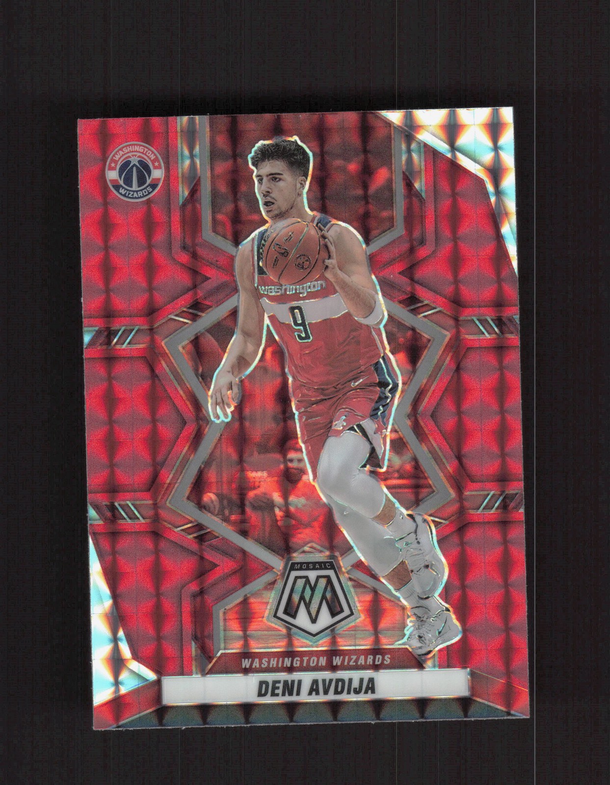 2021-22 Panini Mosaic #38 Deni Avdija Red