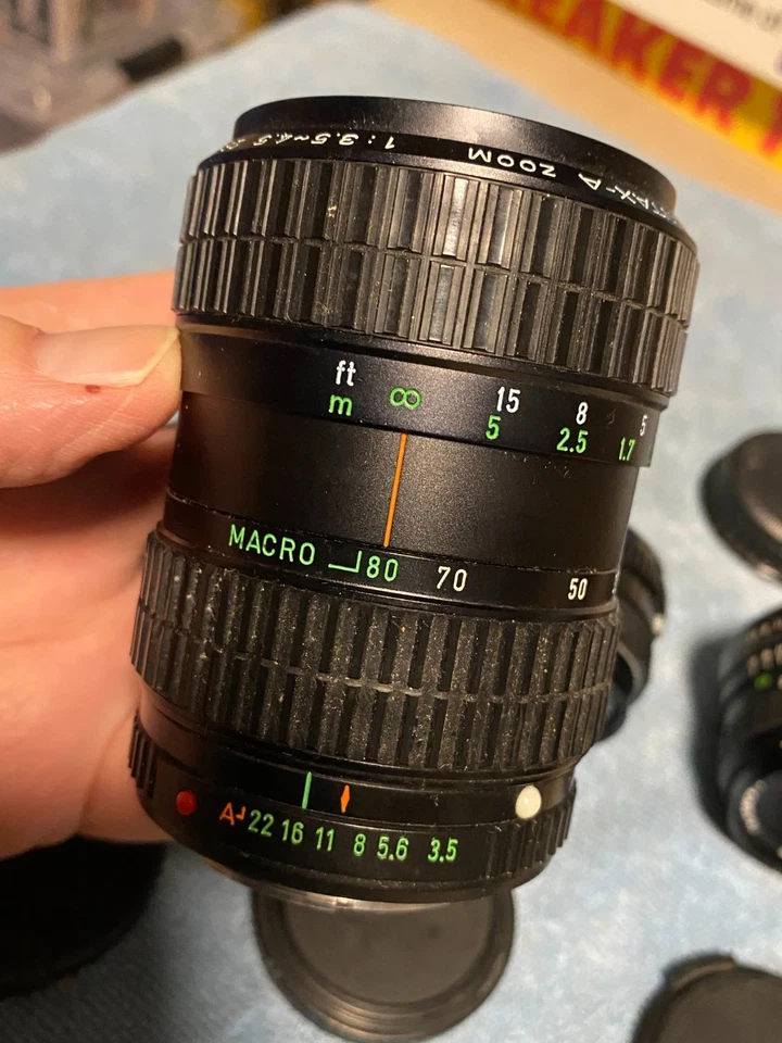 Vintage Pentax Lens Lot - Zoom 28-80, Seikanon 28mm, Asahi 50mm all K-mount NICE - Image 4 of 4
