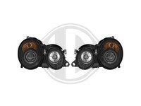 Scheinwerfersatz FüR Mercedes W208 Angel Eyes Klarglas Schwarz 1997-2002