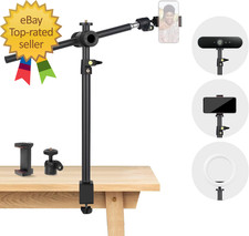 Overhead Camera Mount Desk Stand Camera Arm Desk Mount Clamp Stand with 36 Adjus