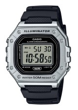 Casio Illuminator Digital Alarm Chronograph Backlight W-218HM-7AV Mens Watch 50M