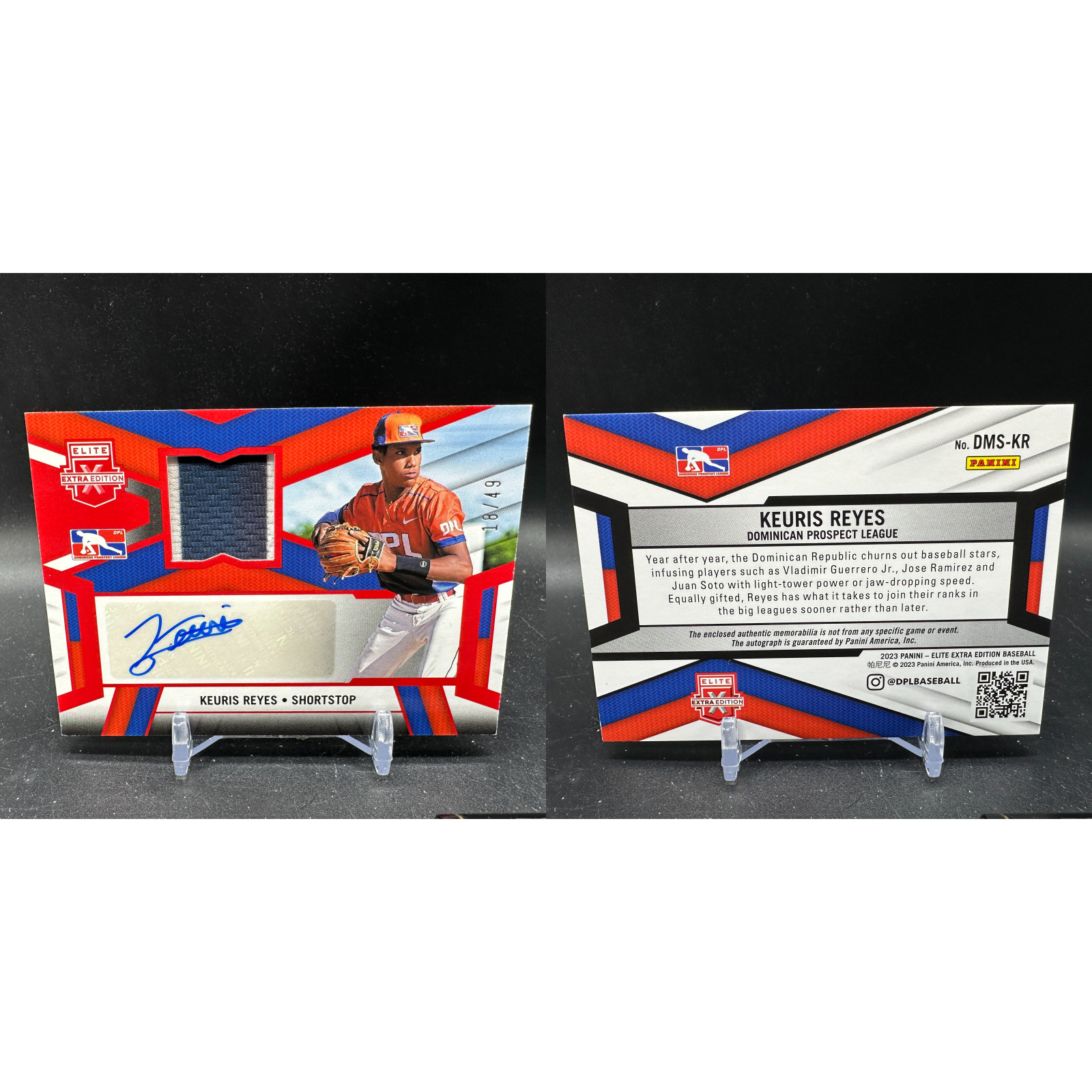 Dominican Prospect Lot 19 Baseball Cards Elite Extra Edition Auto Patch Numbered view 5