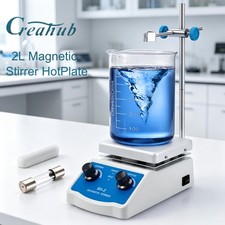 Lab Magnetic Stirrer Hot Plate - 2000mL Capacity Rapid Heating w/ Stand,Stir Bar