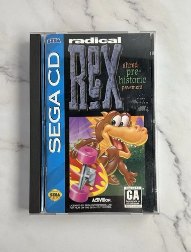 Radical Rex (Sega CD, 1994) Complete W/Manual - Read Description (Very Rare)