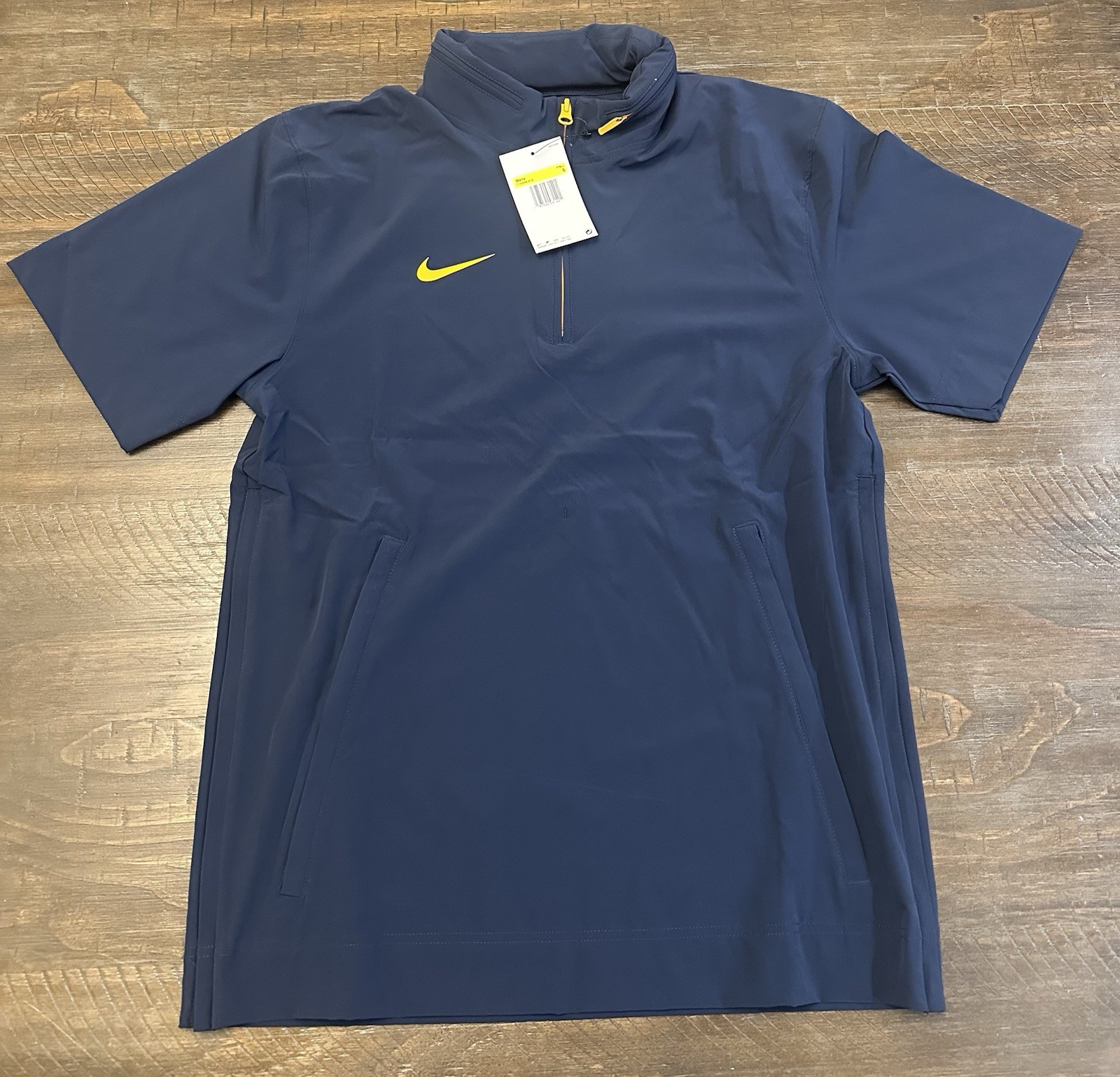 SACAI X NIKE Giacca a vento Nike 1 4 zip Sideline Coach FJ9548 419 Navy YLW uomo taglia SML