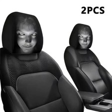 2PCS Halloween Car Headrest Covers Horror Fac...