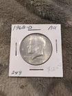 1968-D 40% Silver Clad Kennedy 1/2 Half Dollar USA Made 50¢ Coin