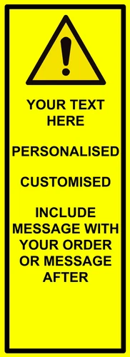 Personalised Custom Warning Sign Self Adhesive Warning Vinyl Sticker