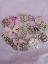 14 Pc Set  Chanel Button Charm Zipper Pull 