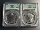 2024 $1 CAC MS70 Silver Morgan And Peace Dollar 2-Coin Set. First Delivery!