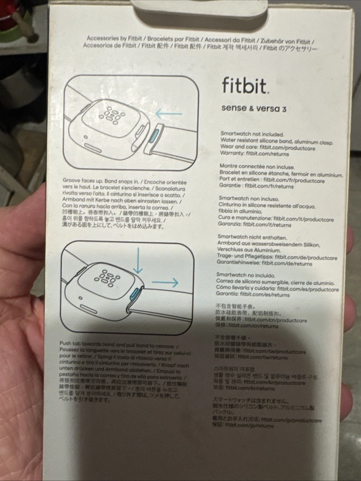 Banda deportiva Fitbit 24 mm azul OEM para Sense 2 Versa 4 y Versa 3, tamaño grande Foto 2 de 3