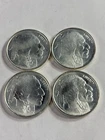 Lot Of Four 1/4 Ounce Bullion Buffalo Rounds 0.999 Fine Silver (1 Total Ounce)