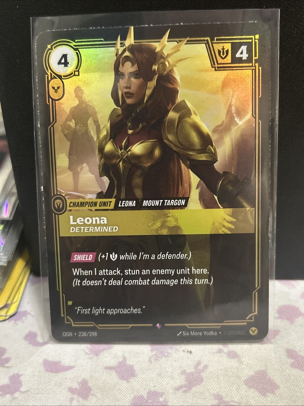 Riftbound TCG League of Legends Leona 238/298 Origins NM FOIL