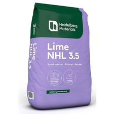 Hydraulic Lime NHL 3.5 Grey 25kg Mortar Render Plaster Heidelberg Bag Strong