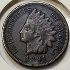 1891 Indian Head Cent - XF+ - Dark - 4 Diamonds
