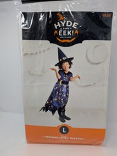 NWT Hyde EEK Kids Moonlight Witch Costume L 12-14 Celestial Witchcore Dress Hat