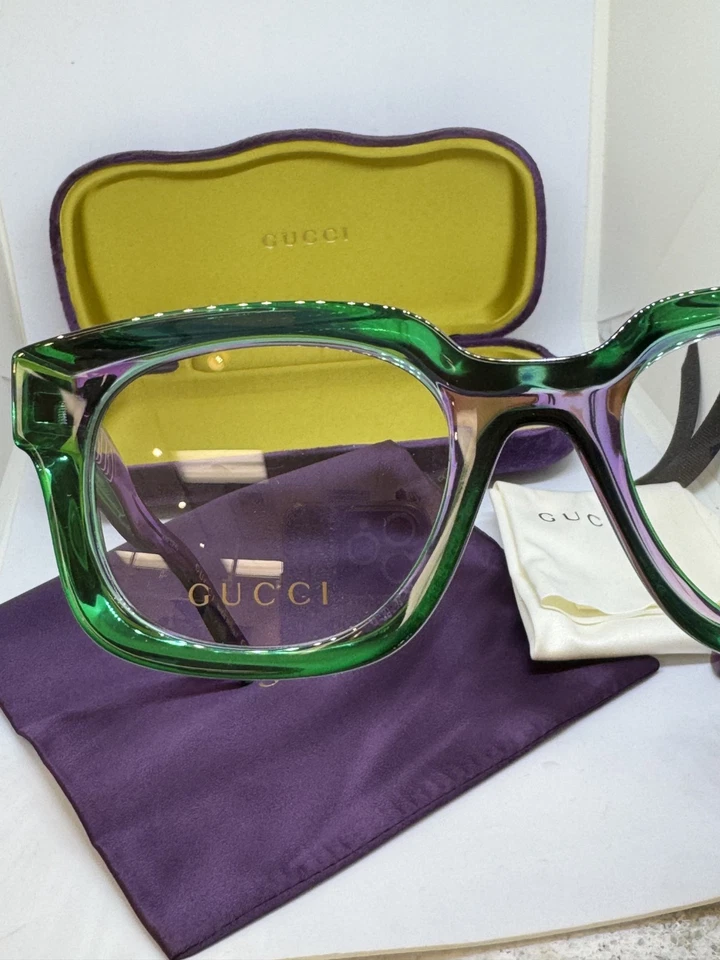 Gafas Gucci GG17210 003 50mm 50-20-145 Verde Violeta Transparente Nuevas Foto 3 de 4