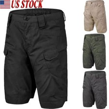 Men Tactical Shorts Military Cargo Shorts Waterproof Hiking Fishing Track Shorts
