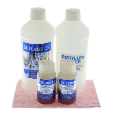 Rhodium Plating Solution Kit Make Jewelry Mirror Bright Tarnish-Resistant Finish