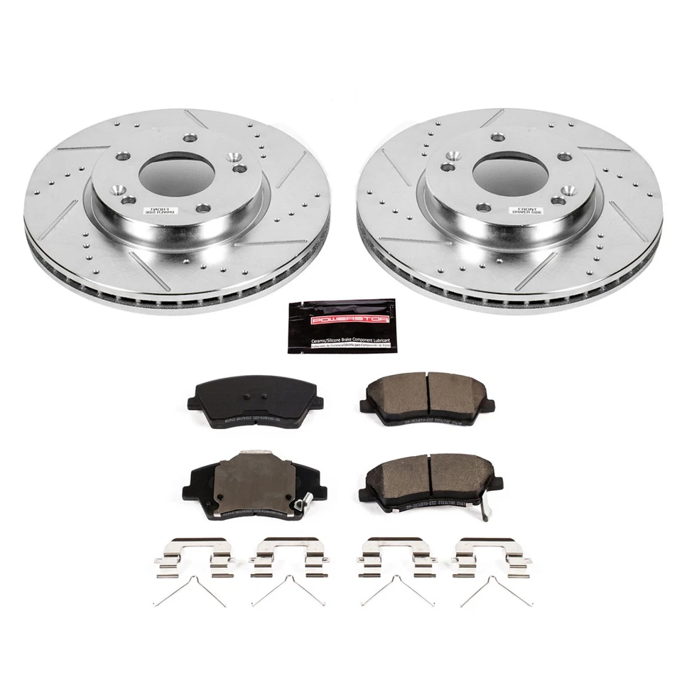 Powerstop K7370 Brake Disc and Pad Kit front for 2018-2020 Hyundai Elantra SEL - Image 3 of 3