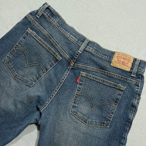 Relaxed Boot Cut Blue Denim High Rise 