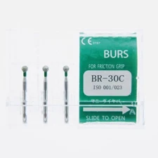 10 Packs BR-30C Large Ball Round Coarse Diamond Burs for Dental Handpiece