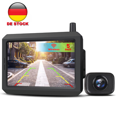 AUTO-VOX W7 Auto Kabellos Rückfahrkamera Kit mit 5''LCD Display Einparkhilfe Funk