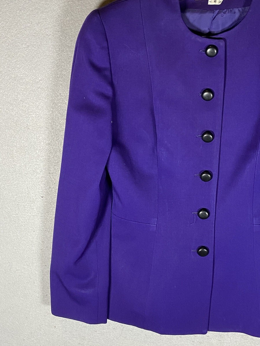 アウターその他 DIOR Boucle virgin wool blend blazer VIOLET Vintage Christian Dior Purple Blazer Jacket Wool Blend USA