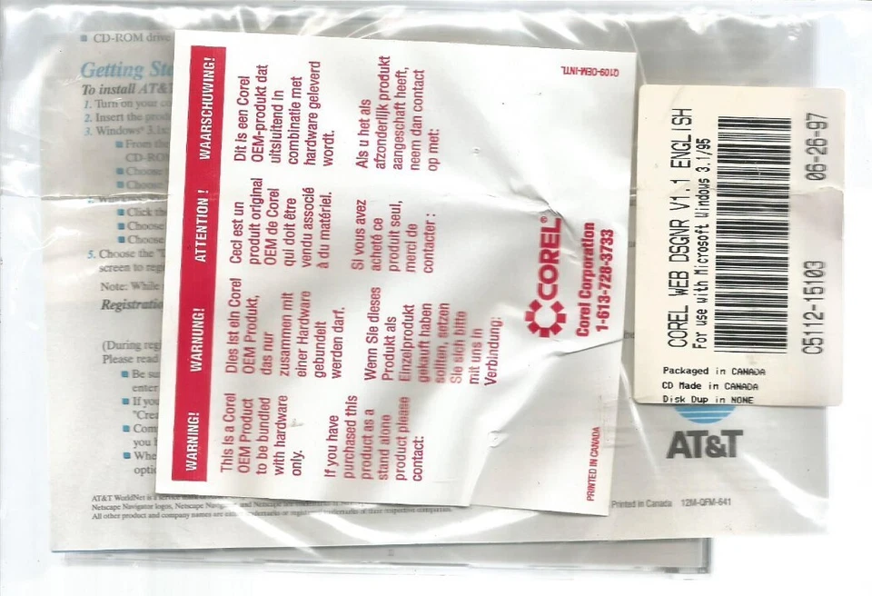 Corel Web.Designer Win 3.1/95, Web Page Publishing software (PC) FACTORY SEALED - Image 2 of 2