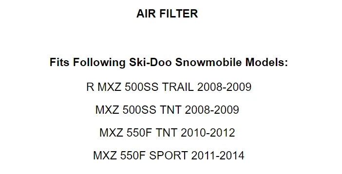 Filtro de aire 508000568 para Ski-Doo Mxz550F 2010-2014 / MXZ500Ss 2008-2009 Foto 2 de 2
