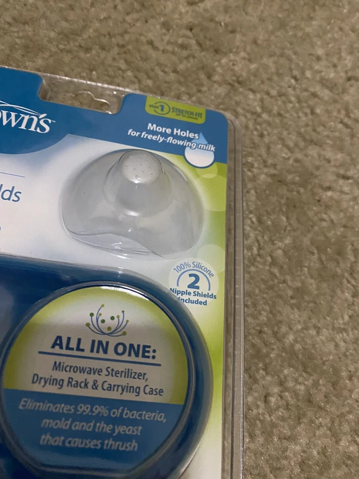 Dr. Brown's Ultra-Thin Nipple Shields with Sterilizer Case Size 1 BRAND NEW - Image 2 of 4