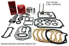 .010" ENGINE MASTER REBUILD FITS KOHLER K301, M12, VALVES GASKET SET WITH ROD
