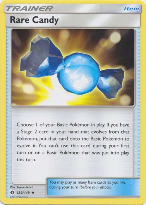 Pokemon Rare Candy - 129/149 - Uncommon NM-Mint Sun & Moon Base Set