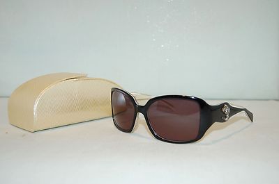 WOMENS LOREE RODKIN SUNGLASSES [  ELECTRA BLACK AND WHITE  ]  59-17-125 W/CASE 