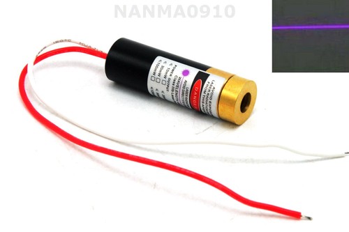 Module Laser Diode 405nm 20mW Ligne Croix Violet/bleu - Focalisable, 5V, Dimensions 13x42mm